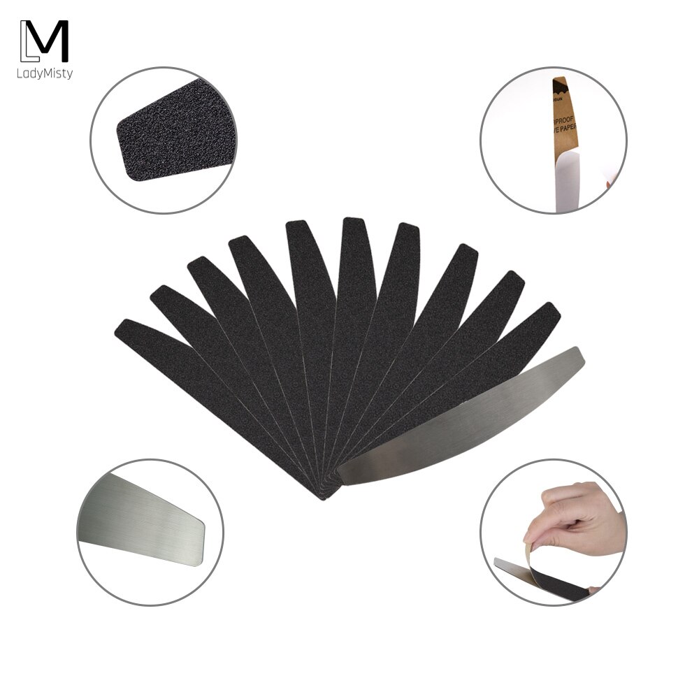 10 pcs Nail Files and Buffers with Stainless Steel Buffer Block Salon Fingernail Files Nail Art Kit