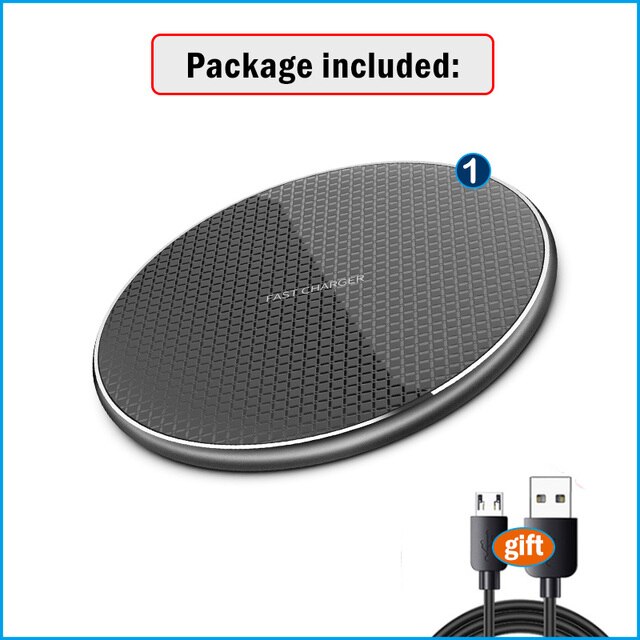 Qi 10W Fast Wireless Charger for Oneplus 9 Pro 10 Pro LG Velvet Sony Xperia 1 II III Wireless Charging for Google Pixel 5 6 Pro: Default Title