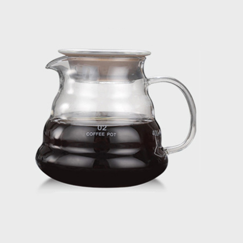 Glass Coffee Pot Cloud Shaped Coffee Kettle Reusable Coffee Pot Heat Resistant Teapot Coffee Utensils 360/600/800ml: 600ml