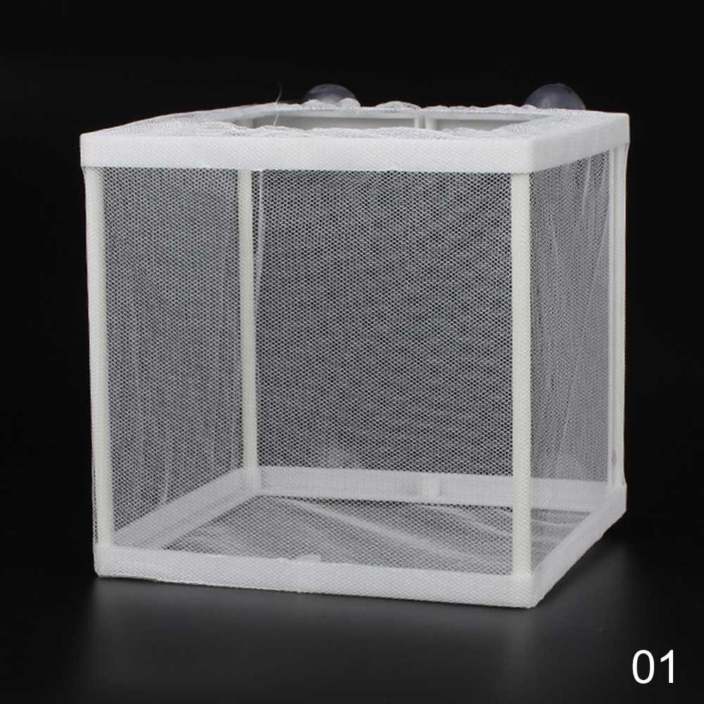 Akvariefisk opdræt opdræt boks baby fisk klækning isolering netto akvarium inkubator kasse hængende akvarium tilbehør forsyninger: Lille ingen skillevæg