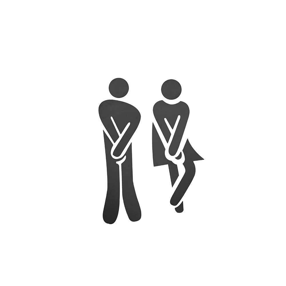 1Set WC Toilet Entrance Sign Door Stickers For Public Place Home Decoration DIY Funny Vinyl Mural Art Pattern Wall Deca: Type     14