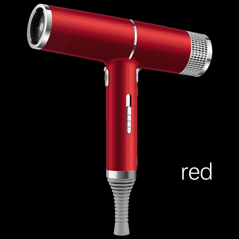 Hair Dryer Infrared Negative Ionic Hair Dryer Electric Hair Dryer Household Salon Hairdressing Blow &amp;Cold Wind: Red
