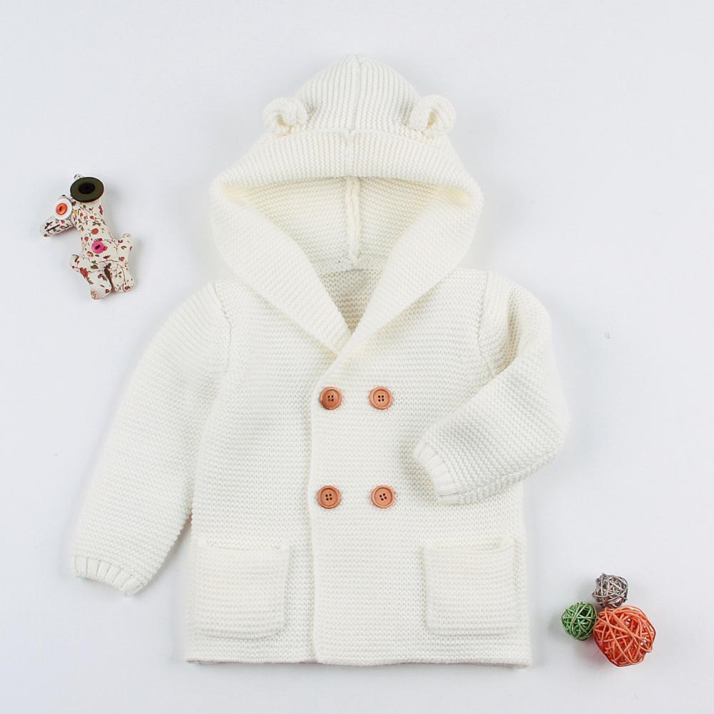 Bébé pull à capuche hiver mignon manteau hauts d'extérieur pour enfants bébé filles garçons w/poches