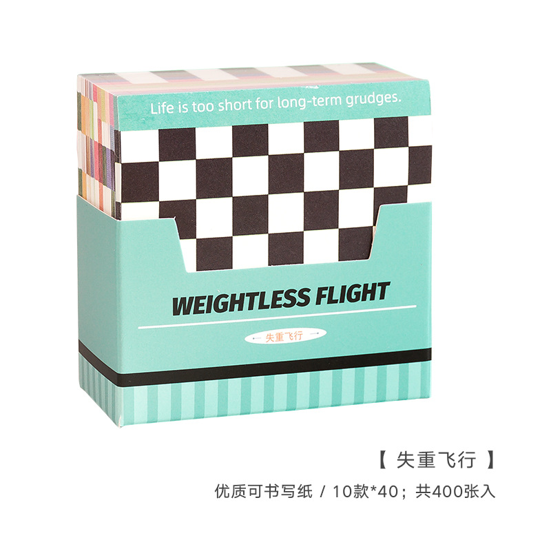 400 Sheets Kleurrijke Dambord Memo Pad N Times Sticky Notes Papier Diy Materiaal Papier Bericht Notes School Briefpapier: green