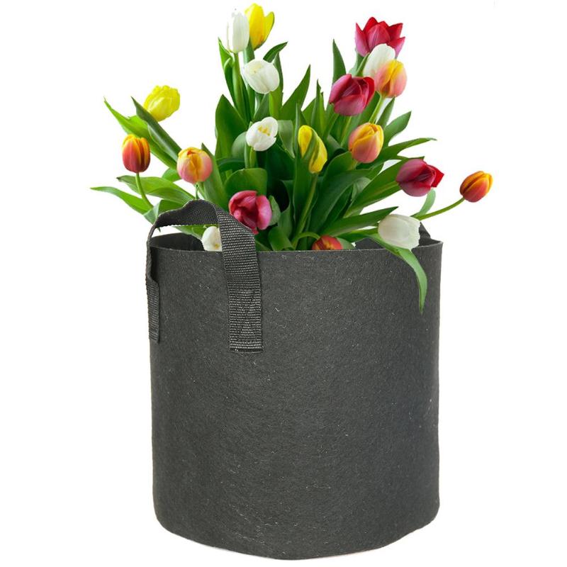Vliesstof Potten 40 Liter 6 Stuks Aardappelen Tomaten Tuin XVZ Plantenzakken 6 Stuks - 40 Liter Niet-geweven Potten Voor Groenten & Bloemen (zwart) Kweekzak Hangend