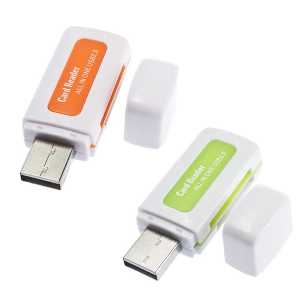 1PC Portable Mini tout en un USB 2.0 haute vitesse Micro mémoire aléatoire Multi couleur lecteur de carte SD TF SDHC U0J0