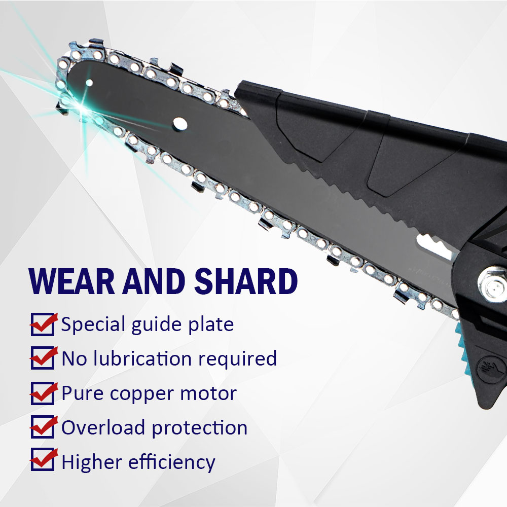 6 Inch Electric Saw 1200W 4000RPM Mini Cordless Garden Logging Chainsaw For Makita 18V Battery Woodworking Cutting Power Tool