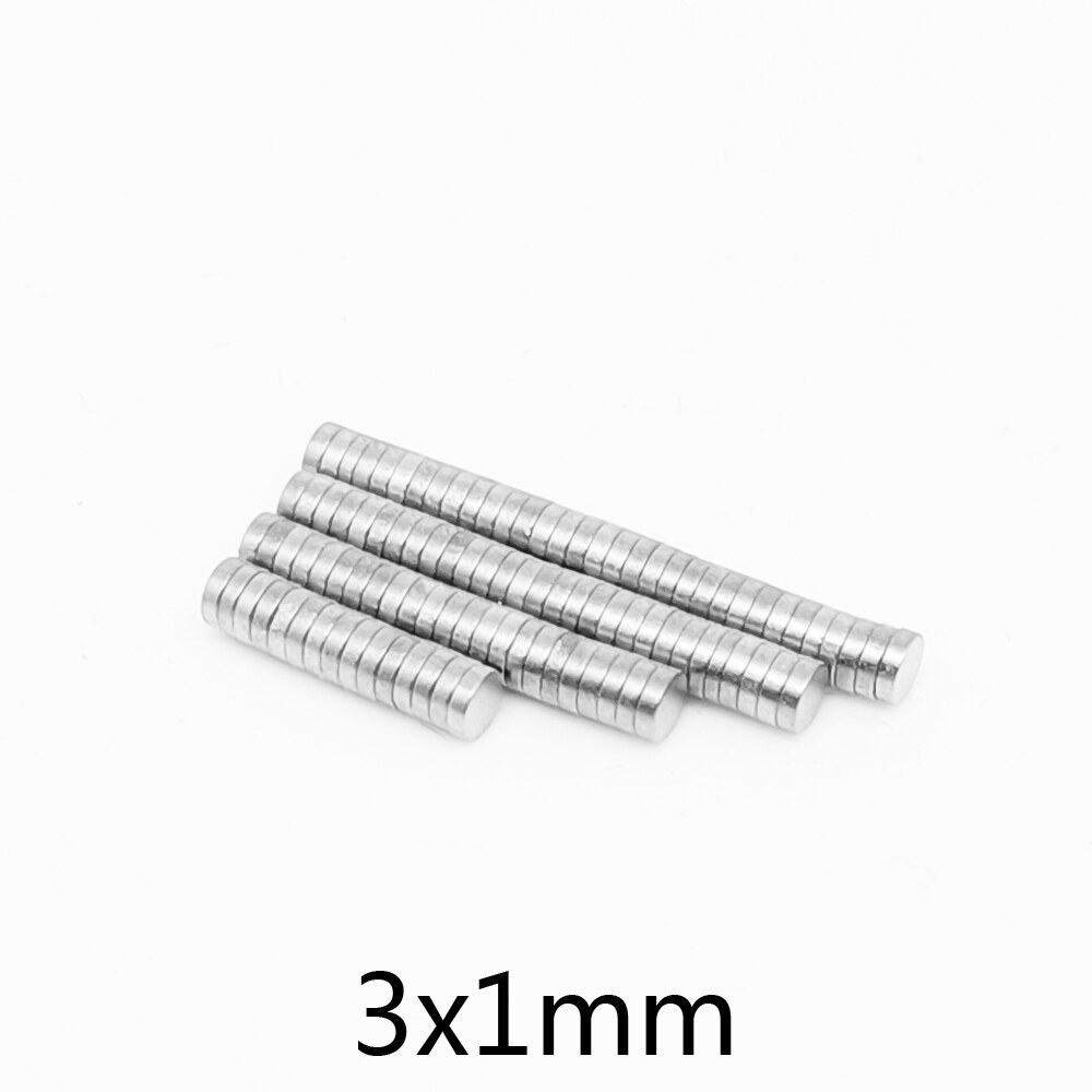 100 ~ 10000 Stuks 3X1 Mini Kleine Ronde Magneten 3Mm * 1 Mm Neodymium Magneet Dia 3X1Mm Permanente Ndfeb Sterke Krachtige Magneten 3*1 Mm