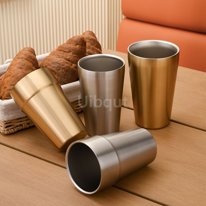 304 Dikke Dubbele Wand Roestvrij Staal Bier Mok Voor Thee Koffie Cup Drink Ware Warm Water Mok Gouden Koffie Cup Set Kopjes En Mokken