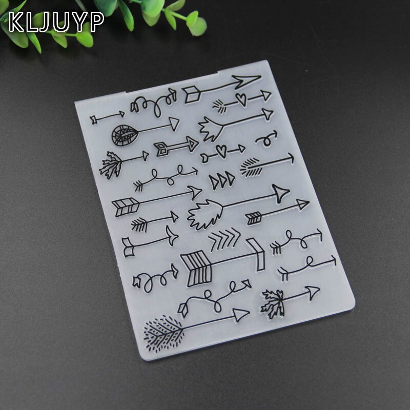 KLJUYP Pijl Plastic Embossing Mappen voor DIY Scrapbooking Craft/Card Maken Decoratie Benodigdheden
