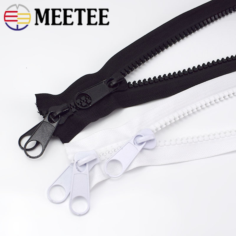 Meetee 10 # cremallera de resina de + simple/de doble cara para la cabeza-1/2M para viajes al aire libre tienda mochila accesorio de costura DIY AP671
