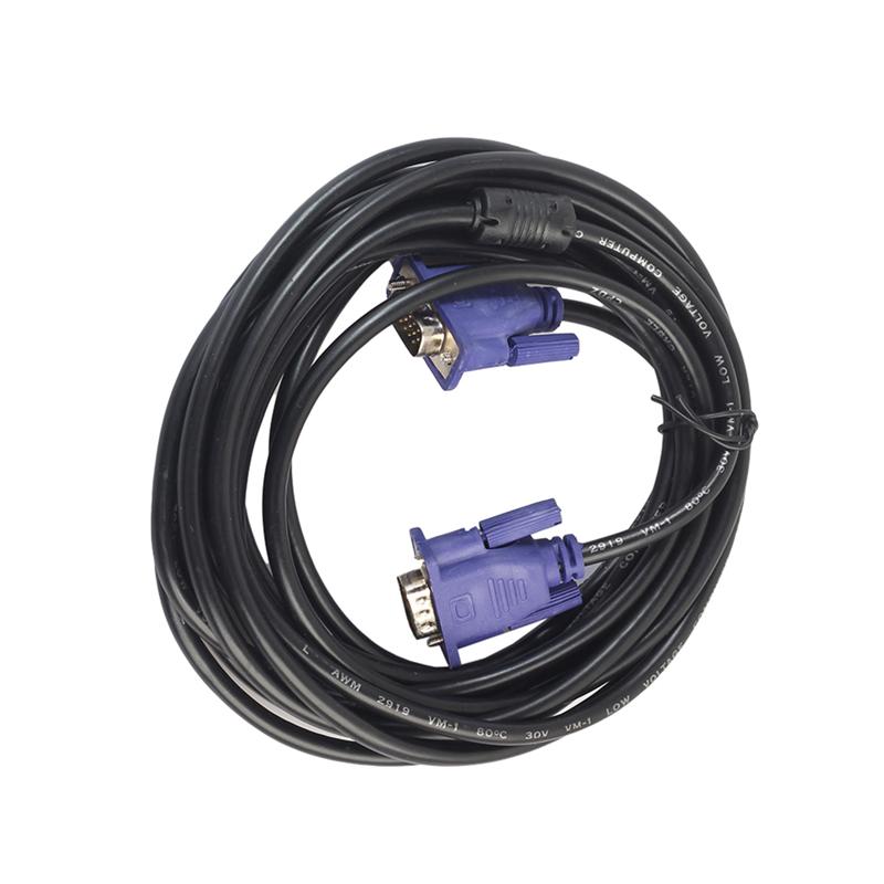 Cable VGA macho a Monitor para hombre, 5 metros de Cable adaptador de vídeo con núcleos de ferrita para ordenador, PC, HDTV, pantalla de proyector