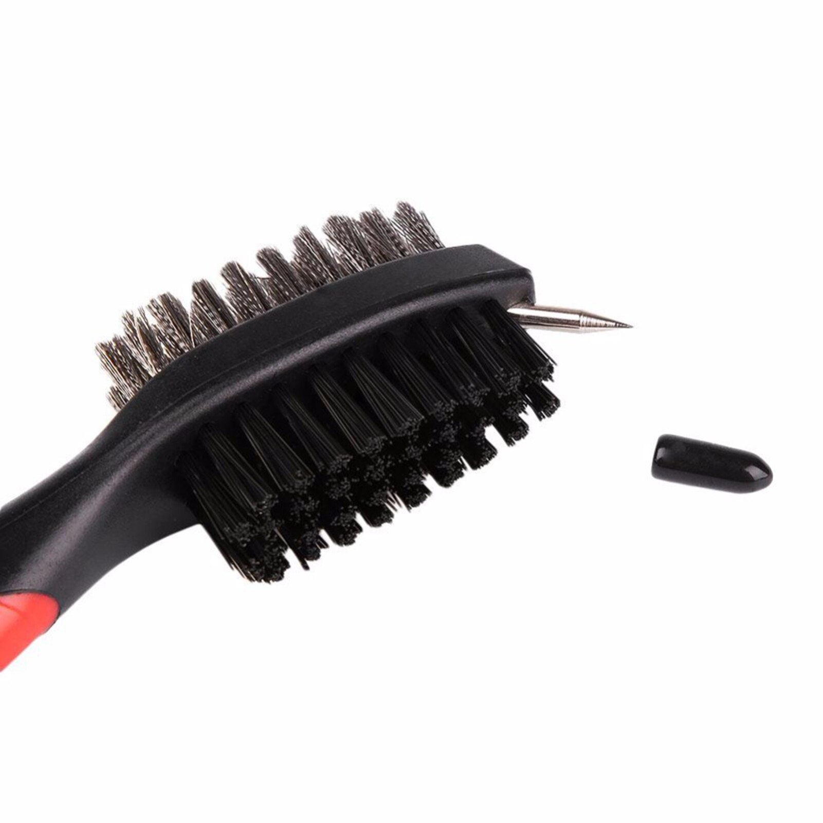 Escova para limpeza de tacos de golfe, escova com 2 lados para limpeza de ranhuras em cunha, kit de limpeza, ferramenta de limpeza, peças para esportes ao ar livre