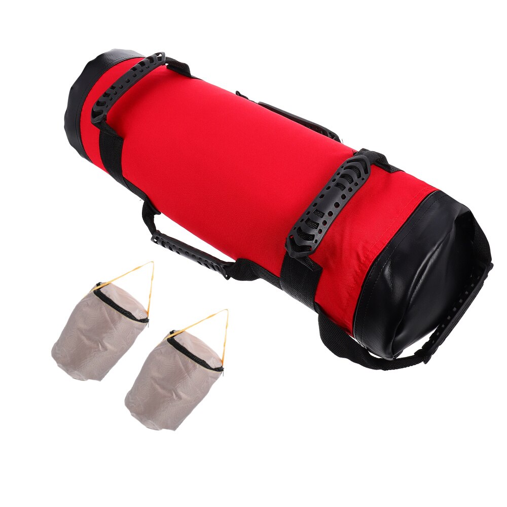 Empty Punching Bag Fitness Sandbag Training Weight Bags Workout Sandbag: Red 15KG
