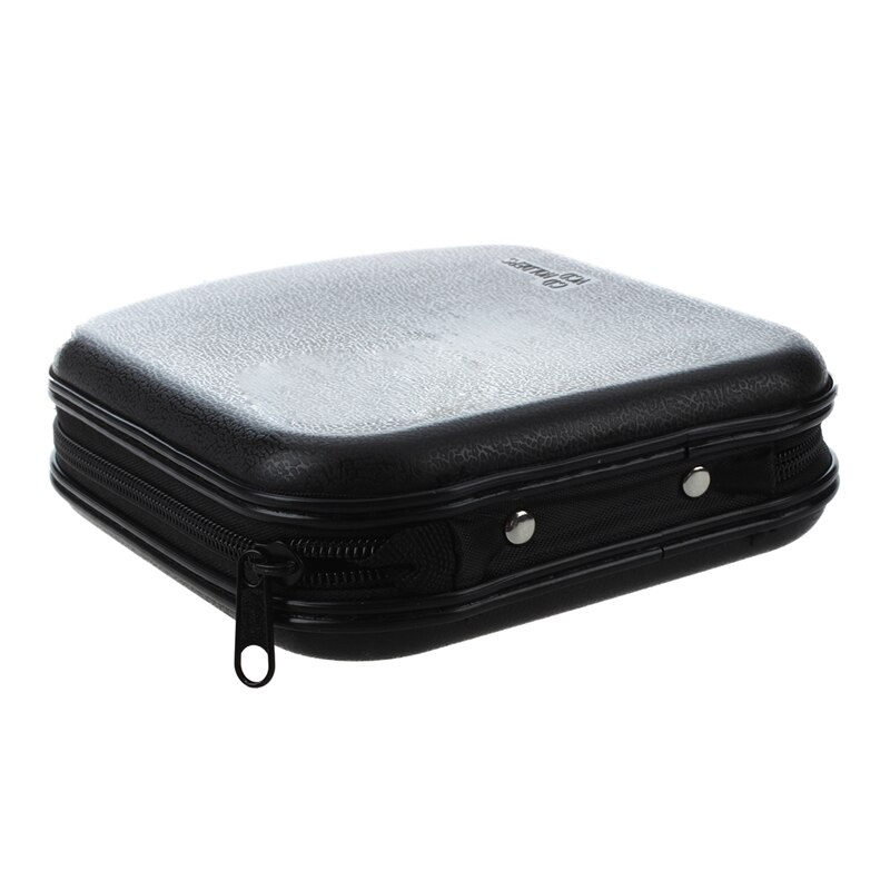 Étui de rangement pour 2x 40 cd dvd vcd dj, boîtier rigide, portefeuille, sac de transport (vert et noir)