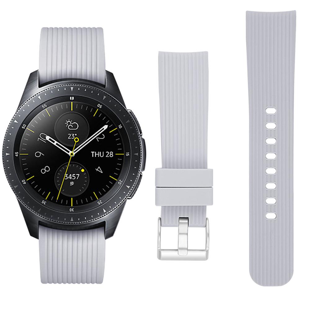 Bracelet en Silicone pour montre, Samsung Galaxy Watch, 42mm Active 2, 44mm, 40mm, en caoutchouc, rechange, Bracelet à boucle dorée: Gray / Galaxy Watch 3 41mm / S small