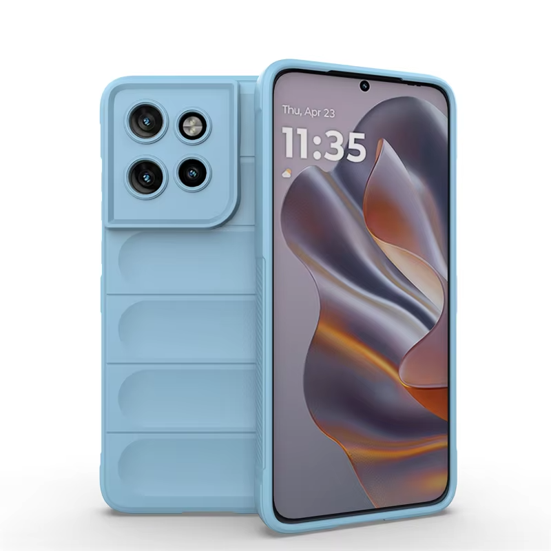 Voor Motorola MOTO Edge 50 Neo 5G Achterkant Telefoon Case Zachte Vloeibare Siliconen Anti-val Schokbestendig Bescherm funda Coupe Gevallen: ABS / Sky Blue