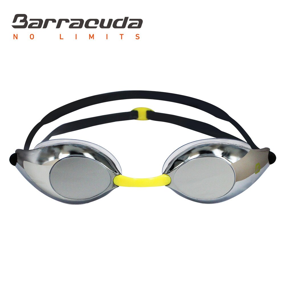 Barracuda Zwembril Vloeibare Spiegel Lenzen Siliconen Pakkingen Uv Bescherming Anti-Glare Concurrentie Racing Voor Volwassenen #91510: silver plated