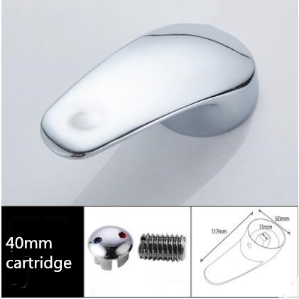 Wasserhahn zink-legierung griff hebel 35mm oder 40mm patrone Schlecht wasserhahn zubehör: Licht Grau
