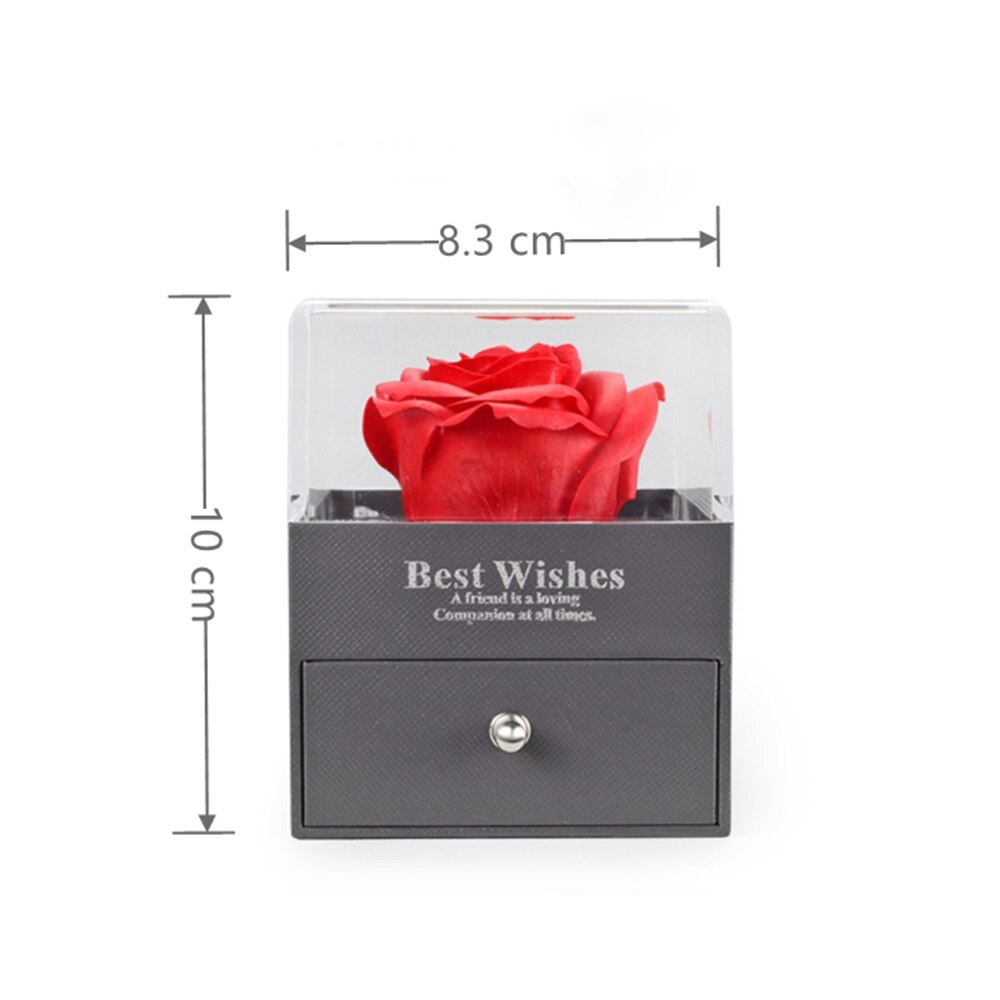 Rose schmuck platte Ewige Rose Blume schmuck Kasten mit Ring Kasten SchöNe Kreative schmuck Tablett für Hochzeit mädchen