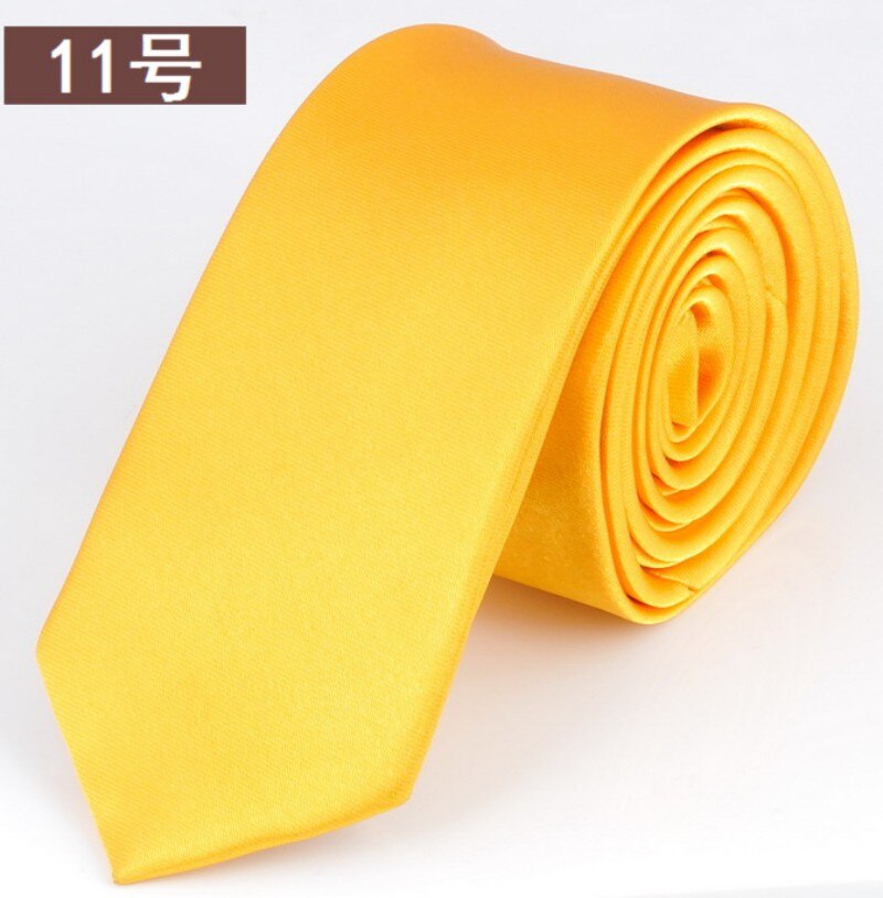 Narrow Casual Arrow Skinny Red Necktie Slim Black Tie For Men 5cm Man Accessories Simplicity For Party Formal Ties: Yellow