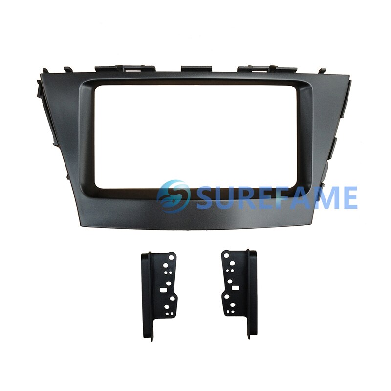 Housse de lunette de voiture Double Din | Facia, pour Toyota Prius + (roue droite), Kit de tableau de bord, plaque faciale DVD, panneau de garniture de Radio Fascia
