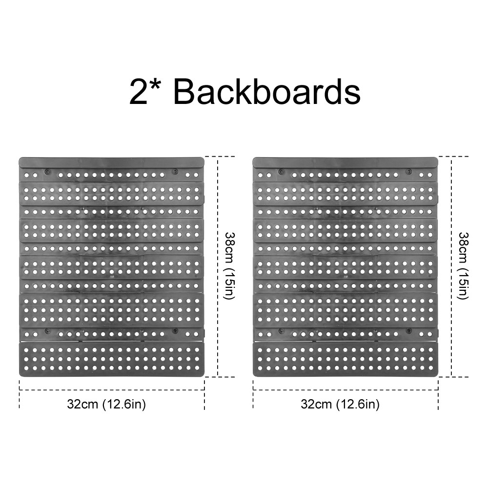 Wall Mounted Storage Bins 30-Bin Parts Rack Organizer Garage with Wall Panels Hooks Plastic Shop Tool for Screw Nails Storages