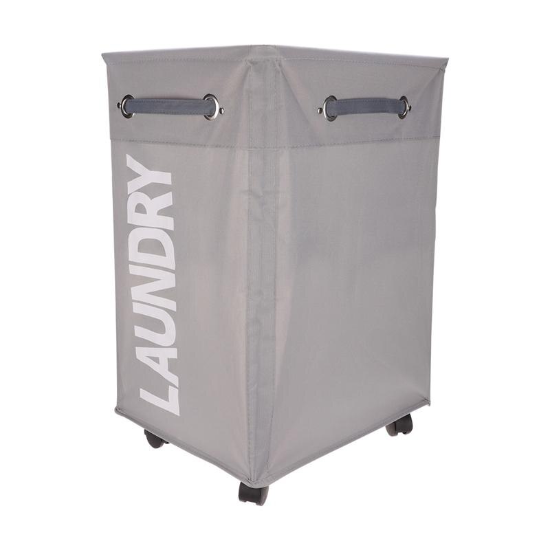 1Pc Wheeled Laundry Hamper Portable Laundry Roller Dirty Clothes Organizer