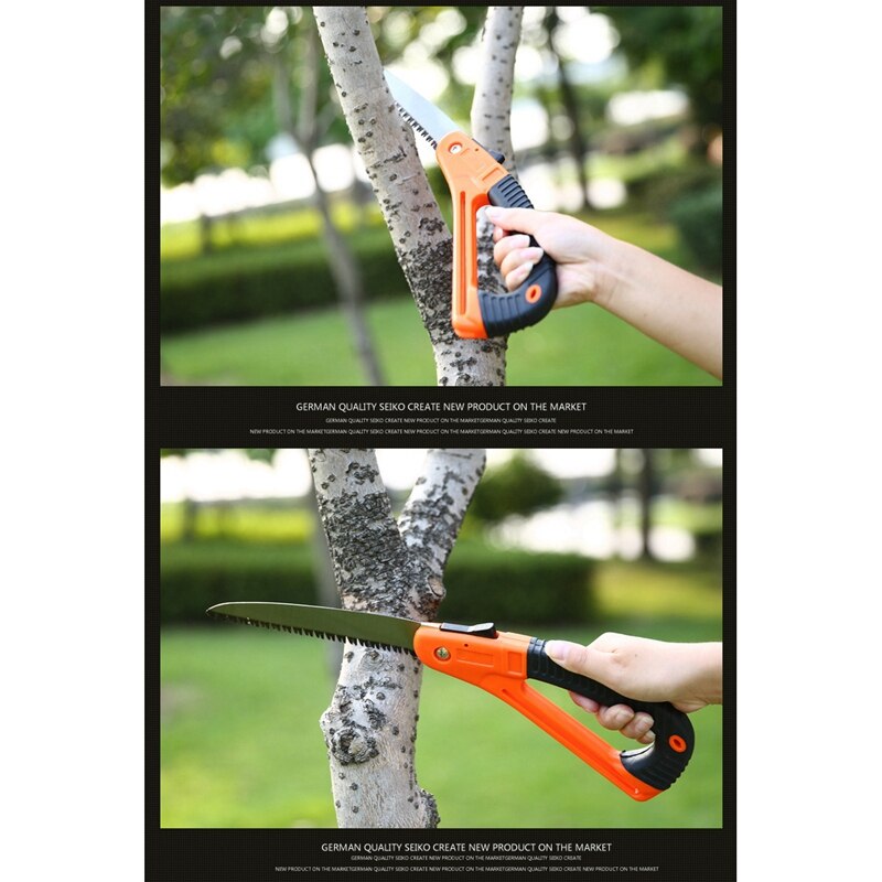 Folding Portable Precision Ground Tooth Hand Saw Garden Trimmer Woodworking Saw