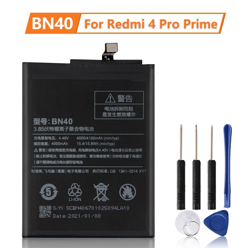 Replacement Battery BN30 BN42 BN40 BM47 For Xiaomi Redmi 4A Redmi 4 Pro Redmi 3 3S 3X 4X Redmi 3 Pro Battery: BN40 RedMi 4 Pro