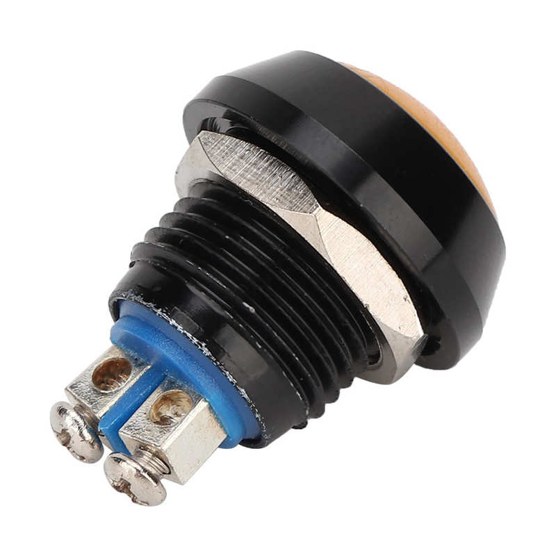 Push Button Switch Waterproof Metal Momentary Push Button Switch Self Reset Switch Yellow Momentary Push Button Switch