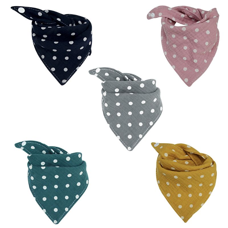 Baby Infant Cotton Bib Newborn Dot Triangle Scarf Feeding Saliva Towel Bandana Burp Cloth Boy Girl Shower