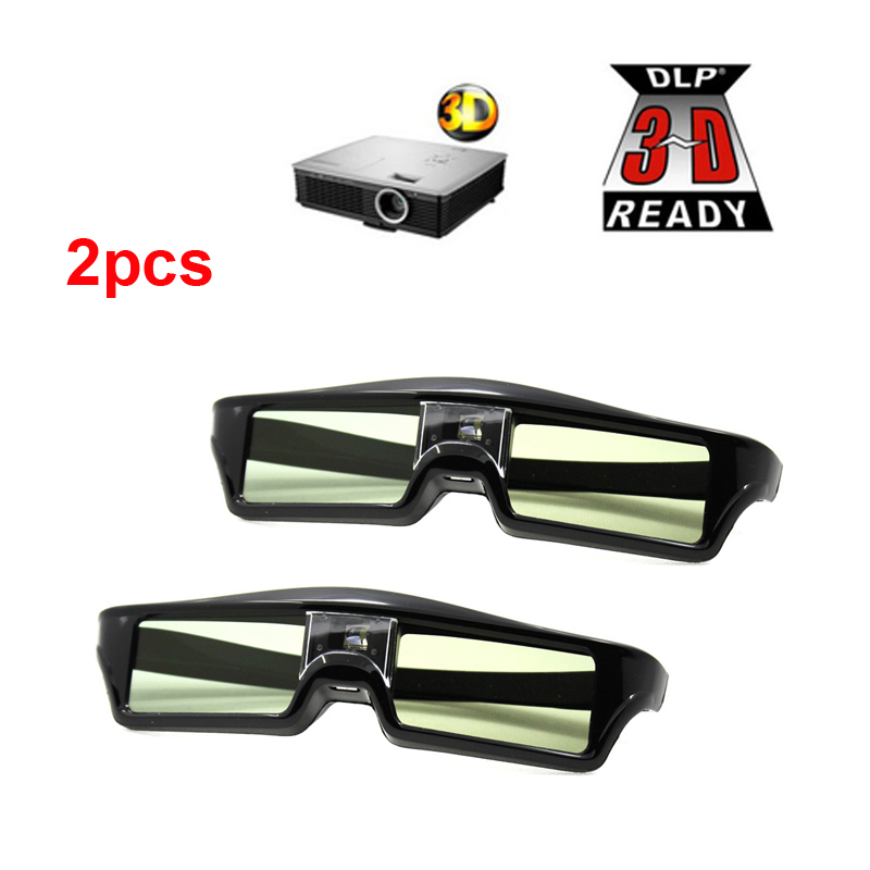 2Stck 3D Aktive Verschluss Brille DLP-Verknüpfung 3D gläser für Xgimi Z4X/H1/Z5 Optoma Scharf LG Acer h5360 Jmgo BenQ w1070 Projektoren
