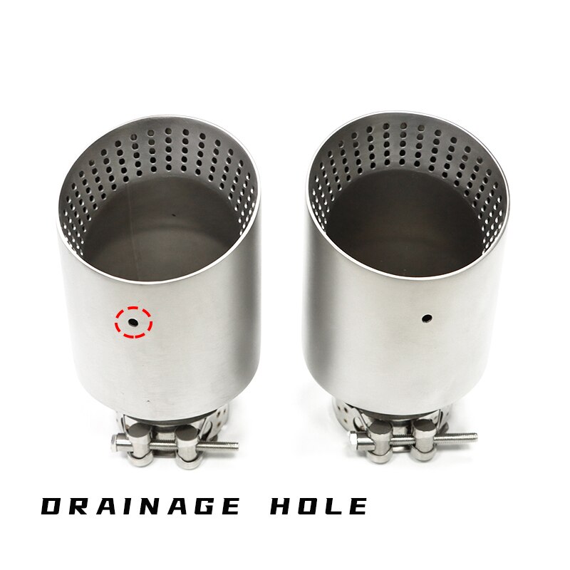 Embout de silencieux d'échappement universel GTI Golf 7 MK7, 57mm/60mm, 1 pièce, en acier inoxydable mat, pour voiture