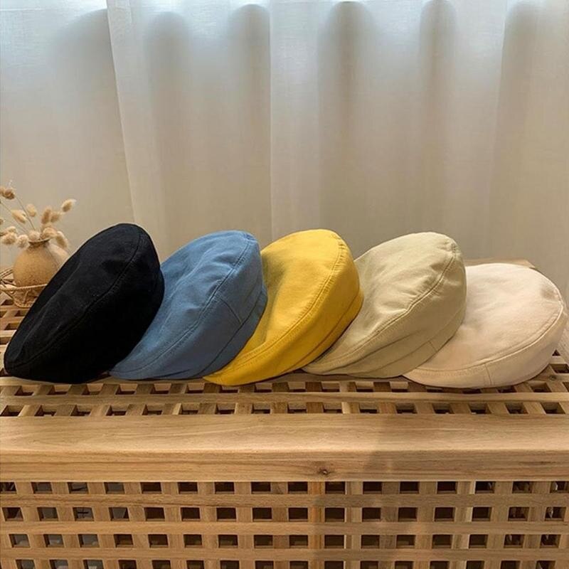 Beret Franse Kunstenaar Beanie Hat Vintage Katoen Warm Elegante Mode Wol Cap Winter Achthoekige Franse Baret Platte Voor Vrouwen Ar b3K9