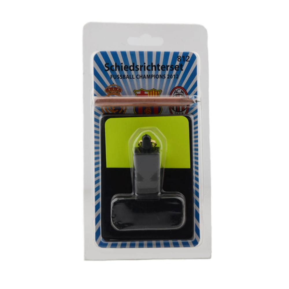 Football Referee Cards Whistle Red Yellow Cards Sports Soccer Coach Whistles