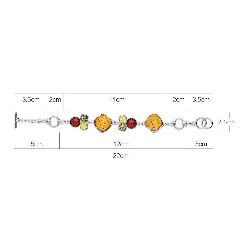 Baltic simulado mel sintético multicolorido chique link pulseiras & pulseiras 2017 nova chegada pulseiras para mulher l83101