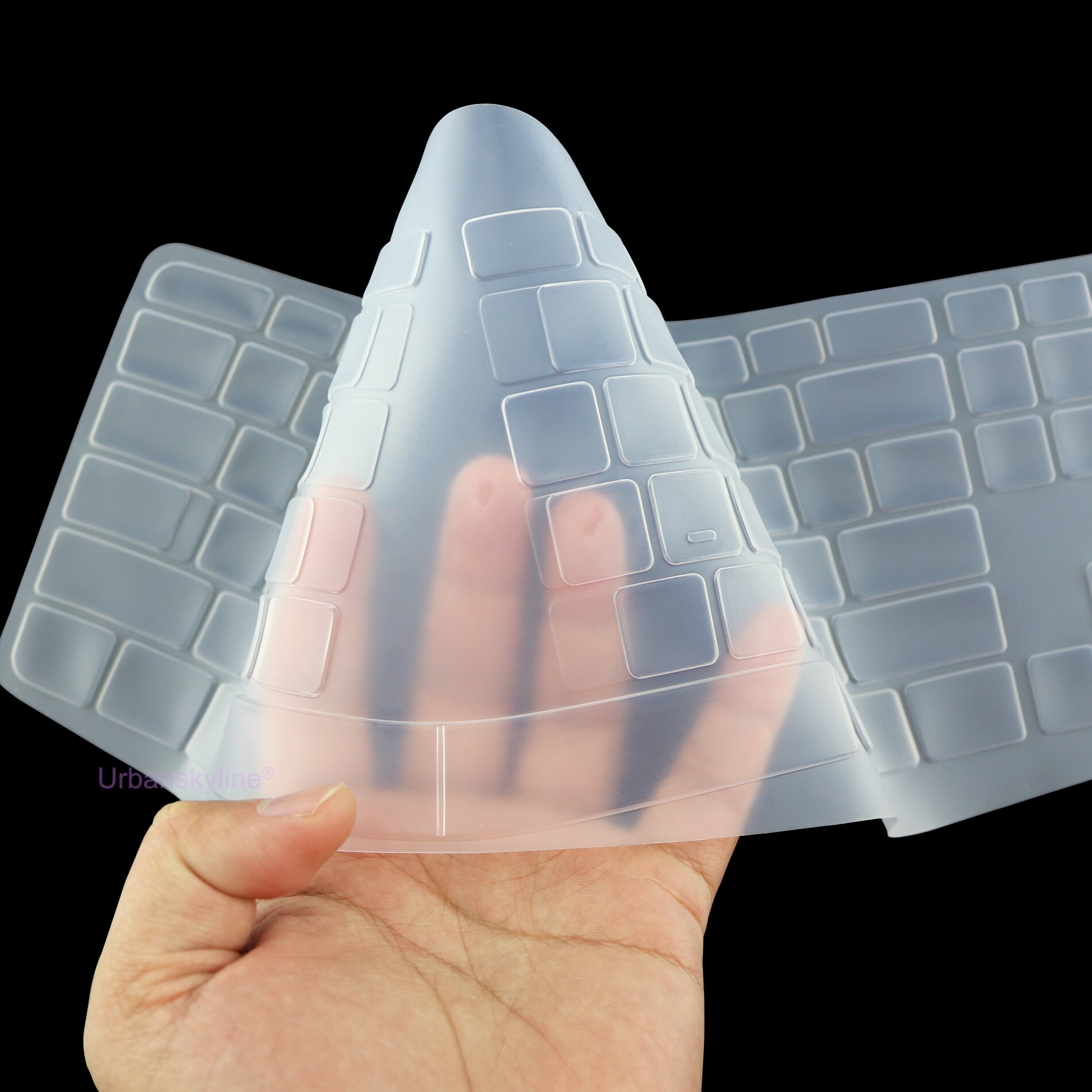 for Ergo K860 Keyboard Cover for Logitech ERGO K860 for logi Business Protector Skin Case Silicone Accessory TPU Black