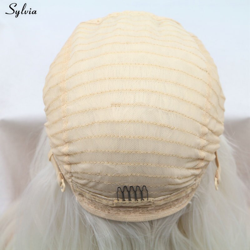 Sylvia Body Wave Pastel Blue Wig Heat Resistant Synthetic Hair U-Lace Front Wigs For White Women Mixed Color Drag Queen Makeup