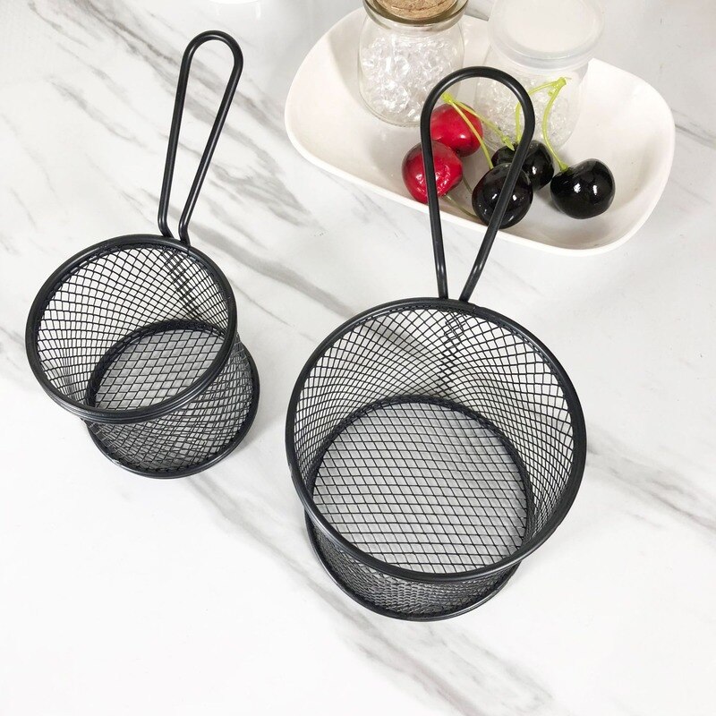 Stainless steel frying basket net French fries basket frying frame square oil control filter frying basket dense frying screen