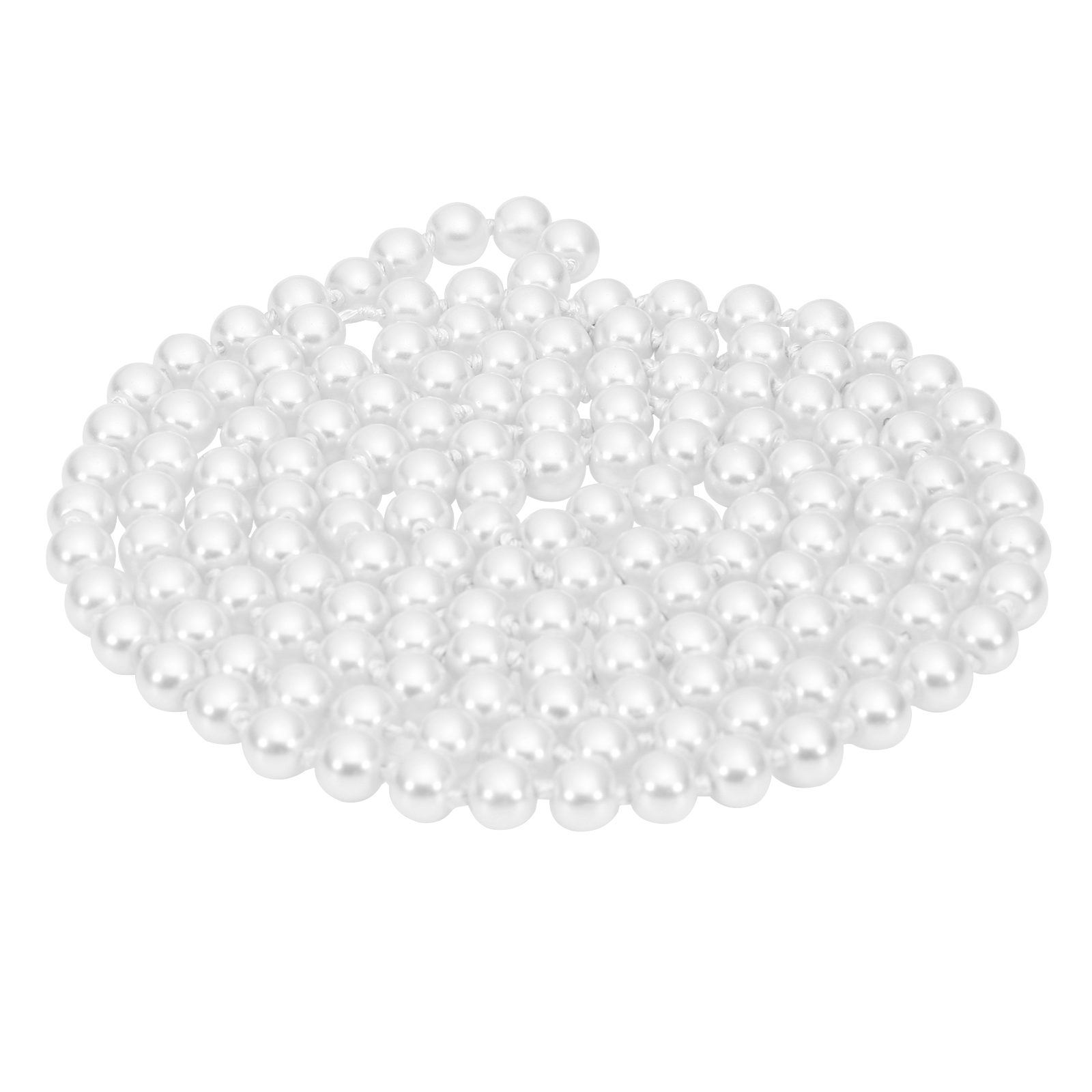 Halskjede med 1 eller 5m perler, langt perlekjede, perlekjede til bryllupsfestdekorasjon (hvitt)