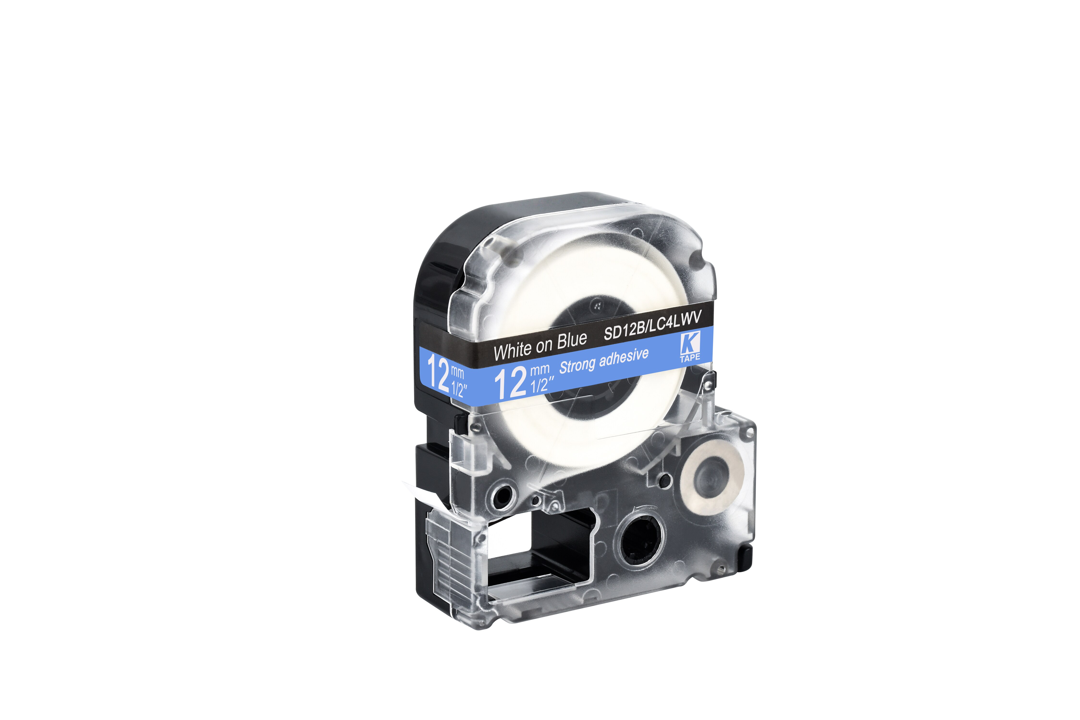 12mm Weiß auf blau SD12B Kompatibel Epson KingJim Etikett Drucker LC-4LWV Laminiert Etikett Bänder Band LC4LWV für LW-300 400