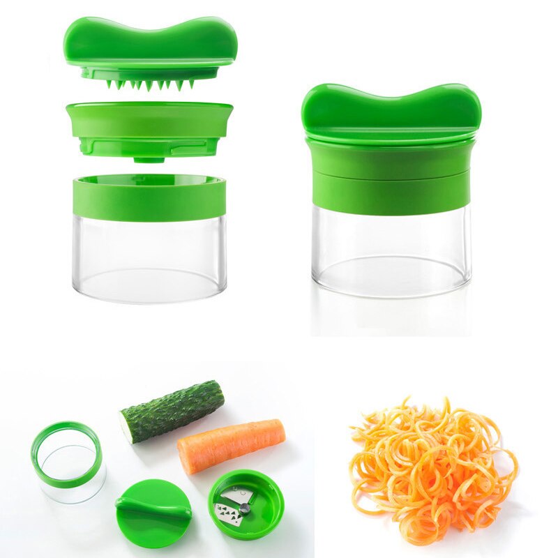 Groente Fruit Spiral Slicer Cutter Groente Spiralizer Rasp Wortel Komkommer Courgette Courgette Spaghetti