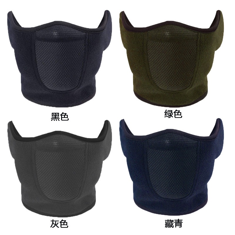 Kallt väder halsvärmare öronskydd fleece termisk halsduk mask ansiktsbandana skidåkning cykling sport snowboard vandring män kvinnor vinter