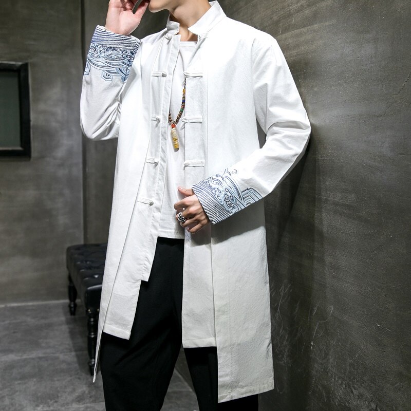 Online Chinese Winkel Hanfu Mannen Traditionele Chinese Kleding Voor Mannen Katoen Chinese Shirt Mannelijke Cheongsam Kung Fu Kleding 10605