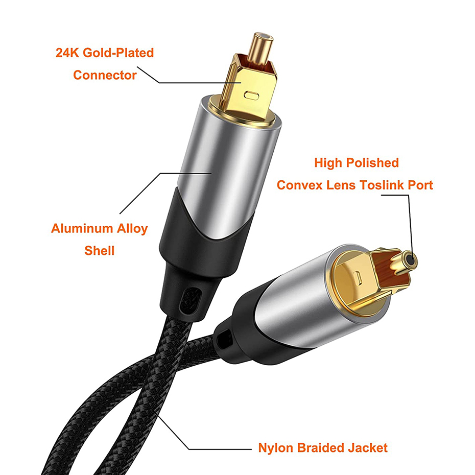 Toslink Digitale Optische Audiokabel Gevlochten Toslink SPDIF Coaxkabel AC3 Dolby 5.1CH Digitale Hifi digitale audiokabel