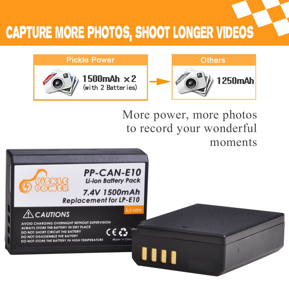 2 uds LP-E10 LP E10 LPE10 de batería de la cámara y Cargador USB LED para Canon 1100D 1200D 1300D 2000D beso X50 X70 rebelde T3 T5.