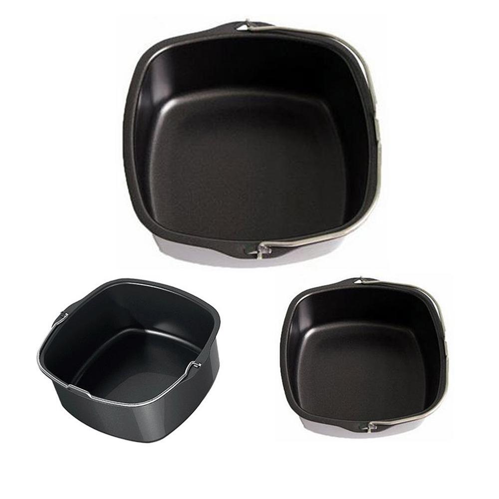 Olla para freír patatas fritas para el hogar, cesta portátil redonda de 8 pulgadas para freír patatas fritas, pollo, accesorios de cocina