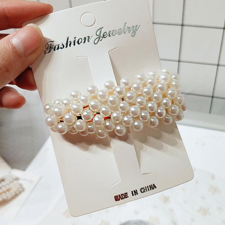 fille métal perle épingle à cheveux combinaison minimaliste doux vent frange Clip mot Clip côté Barrette Clips cartes cheveux accessoire