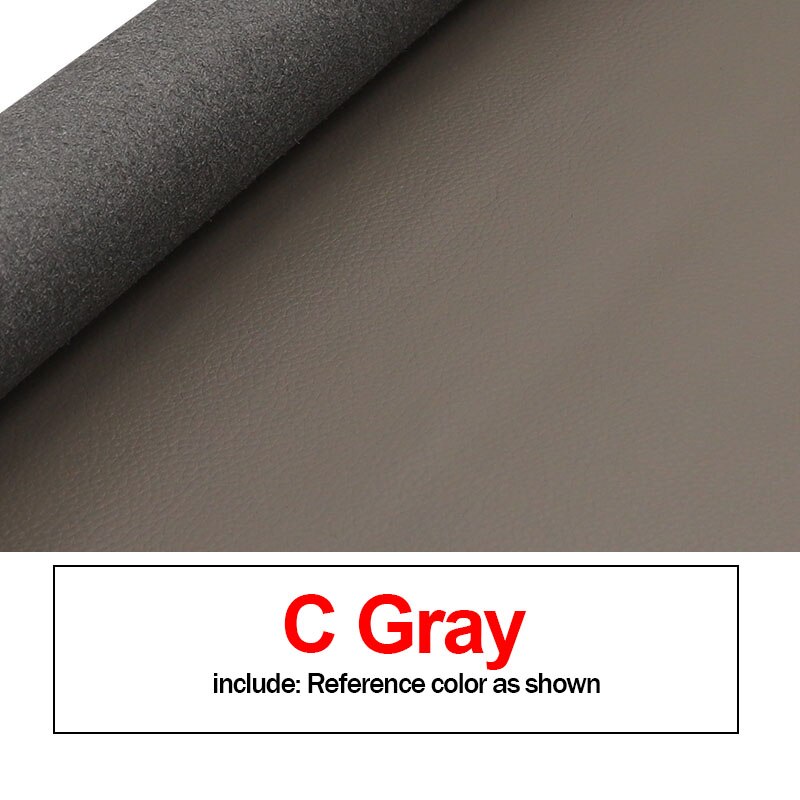 Milieuvriendelijk litchi-korrel microvezel leer waterdicht pu-leer imitatieleer stof diy bank autostoel leer materiaal: C grijs / 13550cm